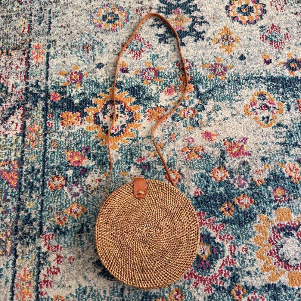FAITHFULL THE BRAND Round Rattan Bag 100% Atte‎ Reed